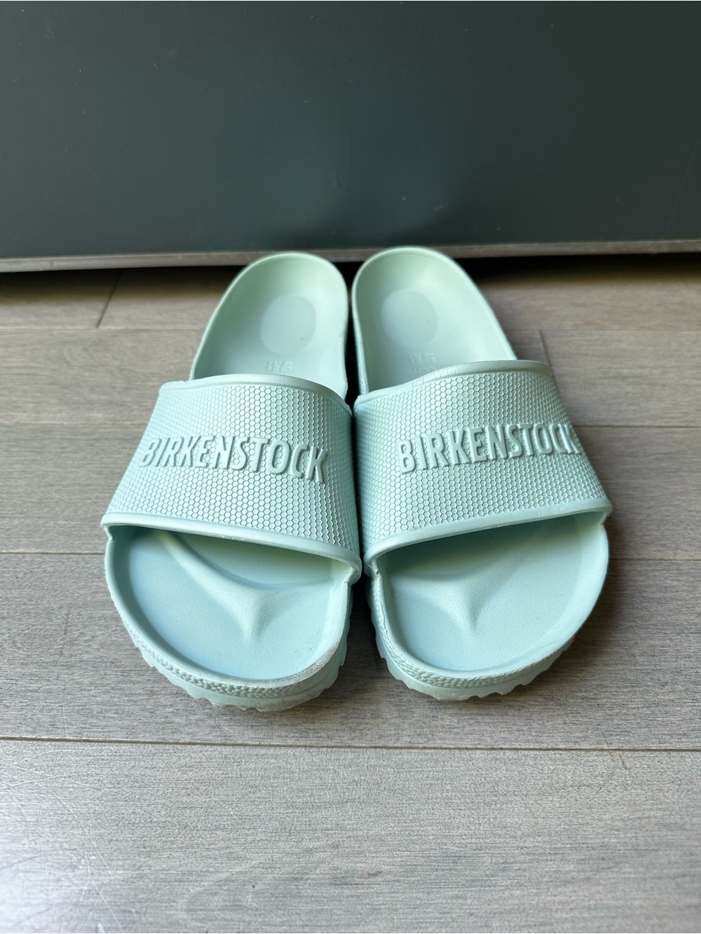 Birkenstock Women's Barbados EVA Slides Sandals in Surf Green size 9 Summer